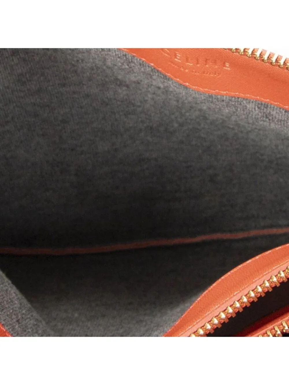Celine Large Trio Crossbody Orange Calfskin Leather